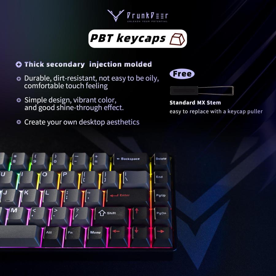 DrunkDeer G65 ラピッドトリガー メカニカルキーボード 磁気スイッチ Amazon | DrunkDeer G65 eスポーツゲーミングキーボード