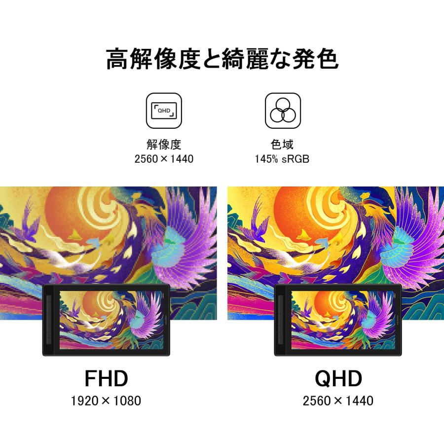 HUION 液タブ 液晶ペンタブレット Kamvas Pro 16（2.5K）15.8