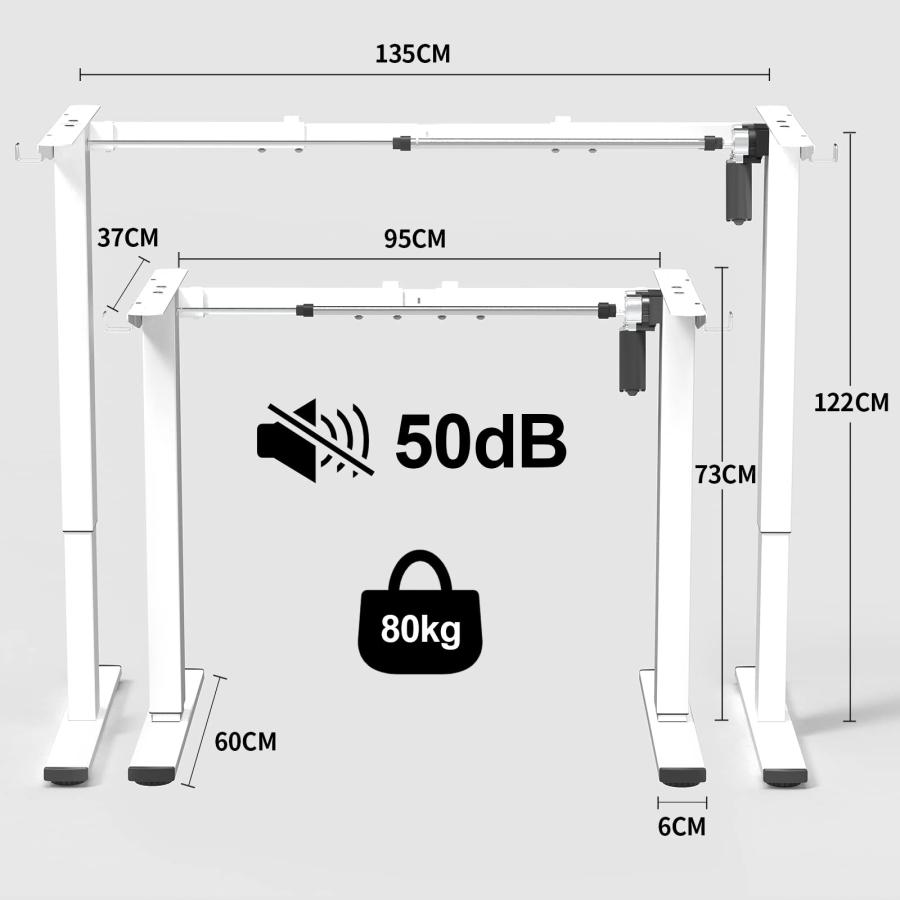 スタンディングデスク 電動式 昇降スタンドテーブル 高さ調節60cm-125cm 楽天市場】【月末まで 全商品5%OFFクーポン＆P5倍】昇降式デスク