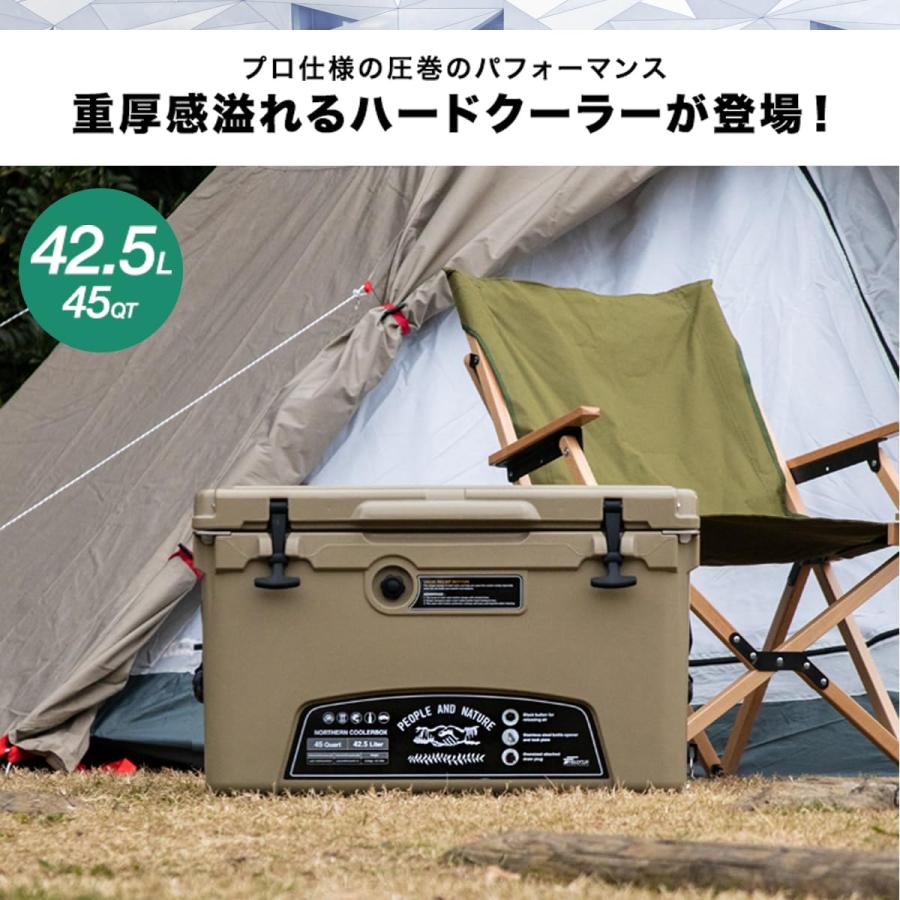 FIELDOOR ノーザンクーラーボックス 【容量42.5L / サンド