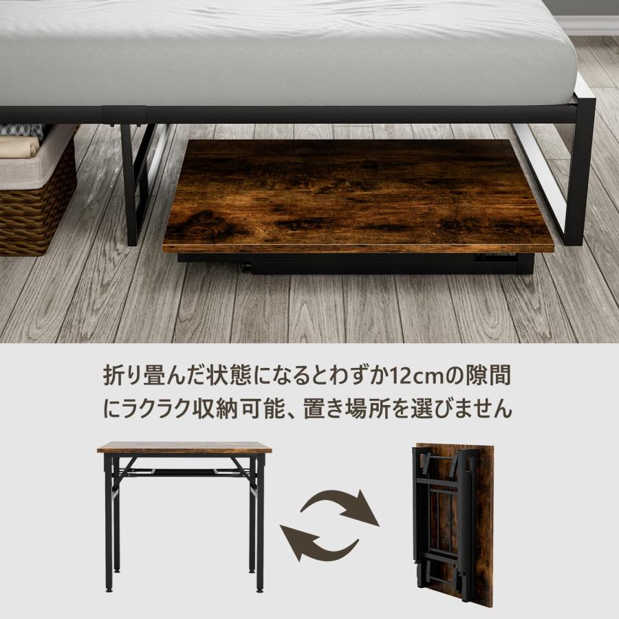 FryLR 折りたたみデスク 大理石柄 組み立て不要 80*60*72CM