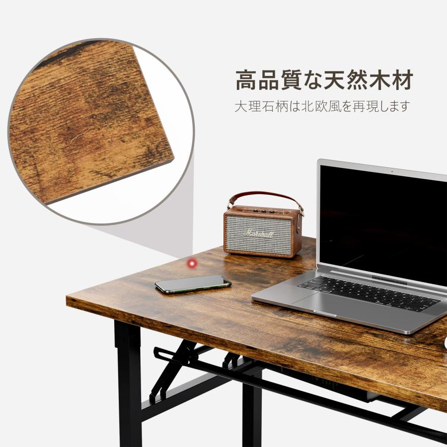 FryLR 折りたたみデスク 大理石柄 組み立て不要 80*60*72CM パソコン