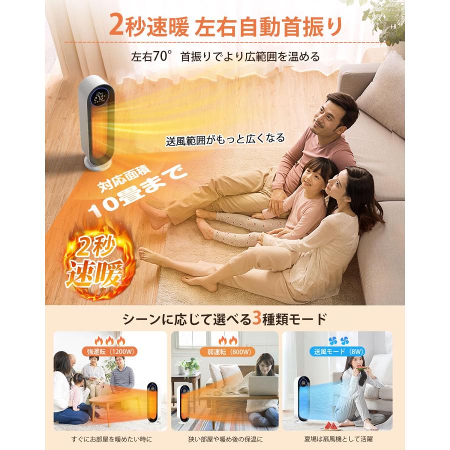 セラミックファンヒーター【2023冬新型 ECO恒温エコ運転 温度調節】 セラミックファンヒーター【2023冬新型 ECO恒温エコ運転 温度