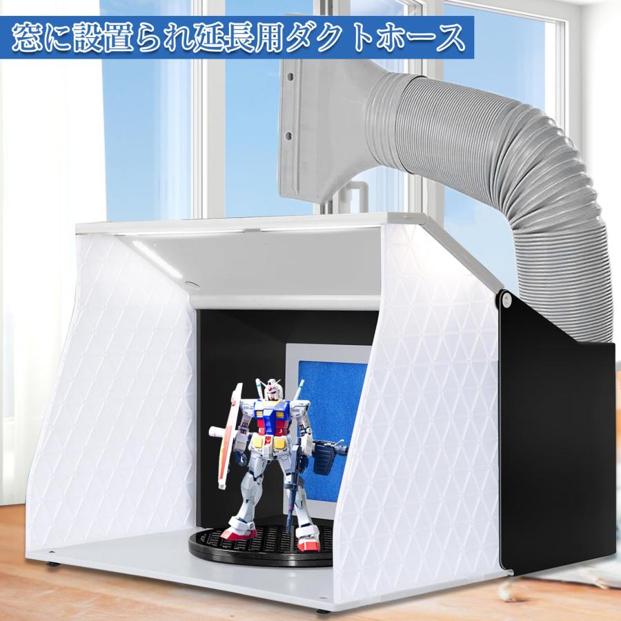 塗装ブース スプレーブース 2基強力ファン 4本のLEDライトが独立 塗装ブース スプレーブース 2基強力ファン 4本のLEDライトが独立