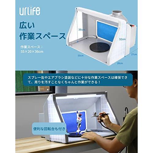 urlife 塗装ブース 2基強力ファン LED照明付き スプレーブース urlife 塗装ブース 2基強力ファン LED照明付き スプレーブース