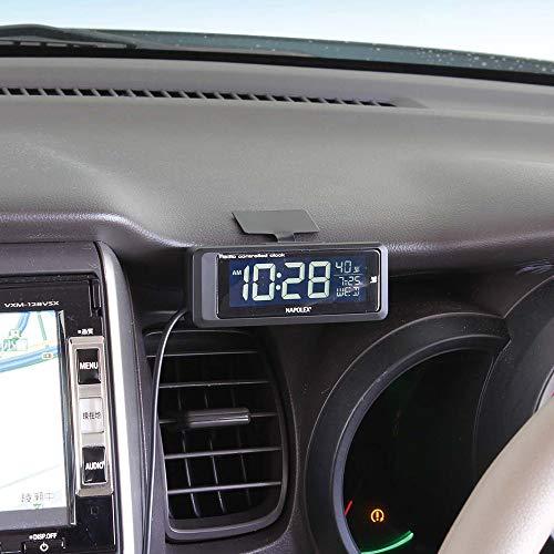 ナポレックス(Napolex) 車用電波時計 USB給電 ホワイトLEDバックライト 常時点灯 大型液晶採用 カレンダー表示機能 取付ステー付き 角度調整も自由に｜loandlu｜04