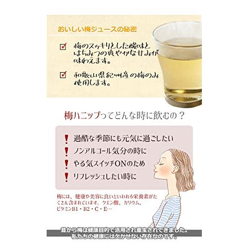 紀州産梅ハニップ 590g 1本【希釈ドリンク/梅ジュース/梅シロップ/おうち飲み会/ノンアルコール/ウメ/4倍希釈10％果汁/手作り風/甘さ控えめ/健康食品｜loandlu｜03