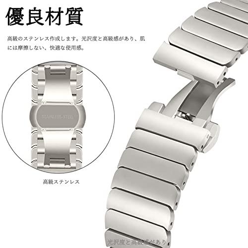 高級金属バンド For Apple Watch Ultra/Ultra2 49mm チタン色 ステンレスバンド アップルウォッチ 交換バンド チタン色/49mm 45mm 44mm 42mm｜loandlu｜05