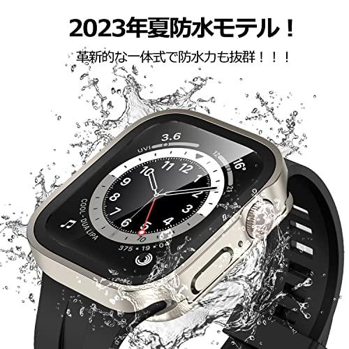 2 in 1防水設計 Apple Watchケース Series6/SE/5/4 40mm スターライト アップルウォッチ 用 保護ケース 強化ガラスフィルム 一体型｜loandlu｜02