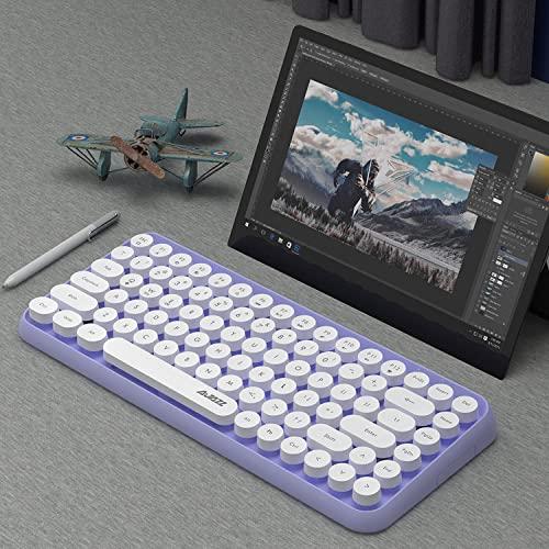 FELiCON ブルートゥースキーボード 308iワイヤレスキーボード コンパクトキーボード 軽量 Bluetoothキーボード タイプライター（パープル）｜loandlu｜09