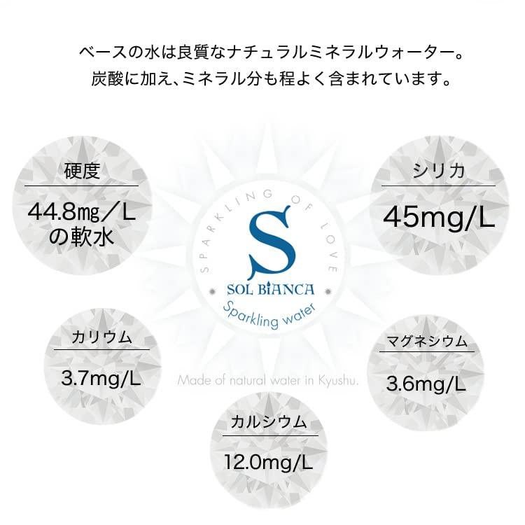 シリカ炭酸水 ラベルレス ソルビアンカ SOL BiANCA 天然水仕込み 500ml×24本｜loandlu｜04