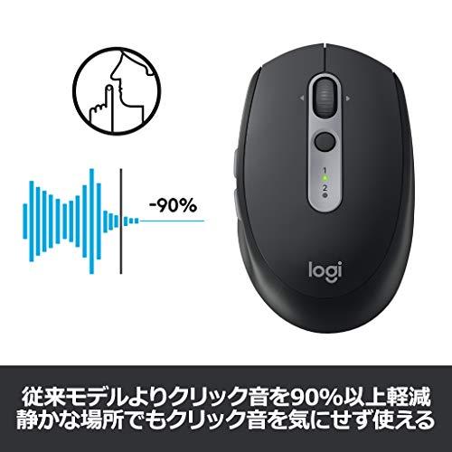 ロジクール ワイヤレスマウス 無線 静音 Bluetbooth Unifying 7ボタン M590GT グラファイトトーナル ワイヤレス マウス windows mac Chrome Android｜loandlu｜03