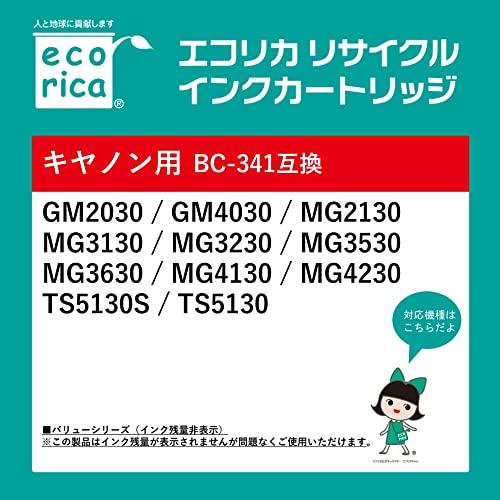 エコリカ キヤノン BC-341XL対応リサイクルインク カラー ECI-C341XLC-V 残量表示非対応｜loandlu｜02