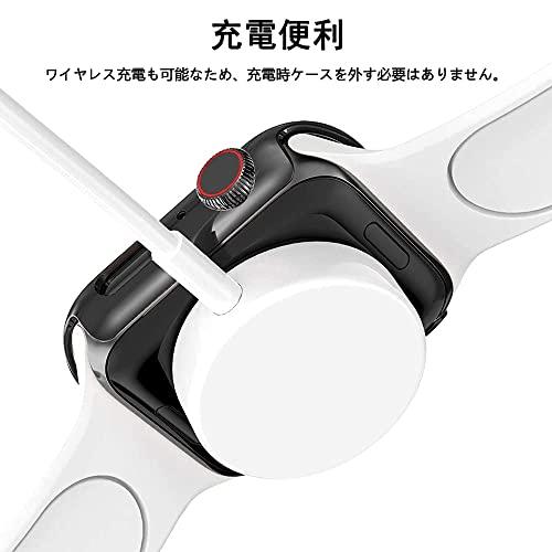 YOFITAR Apple Watch 用ケース 44mmアップルウォッチ 用 保護ケース ガラスフィルム 一体型 SeriesSE2/6/SE/5/4 PC素材 メッキ加工 光沢 金属感 全面｜loandlu｜03