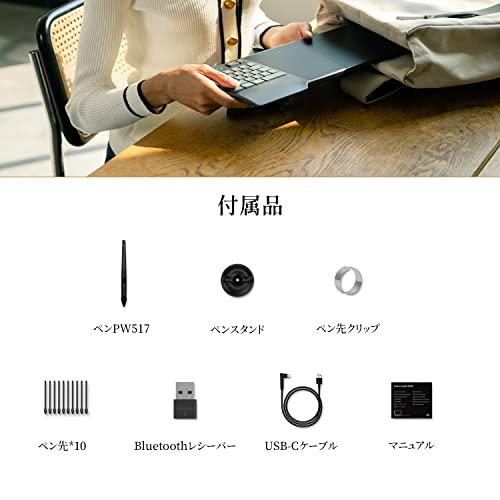 HUION ペンタブレット 板タブ 8.9 x 5.6インチ ワイヤレス Bluetooth対応 左手キーとダイヤル 効率的にお絵描き Windows Mac Android Chromebookに対｜loandlu｜09