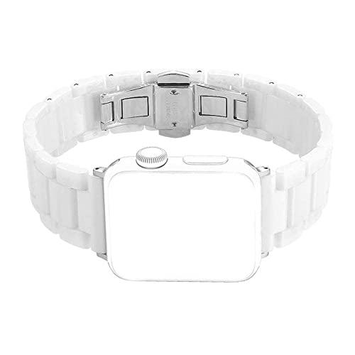 Sakulaya Apple Watch バンド セラミック製 アップルウォッチ バンド 長さ調整簡単 Apple Watch Series 9 8 7 6 SE Series 5 41mm/40mm/38mm 対応 バ｜loandlu｜05