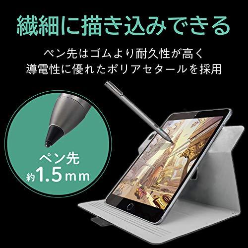 エレコム タッチぺン スタイラスペン 【極細1.5mmのペン先で繊細な書き込みが可能】 iPhone X/XR/XS/XS Max 対応 ブラック P-TPACST01BK｜loandlu｜02