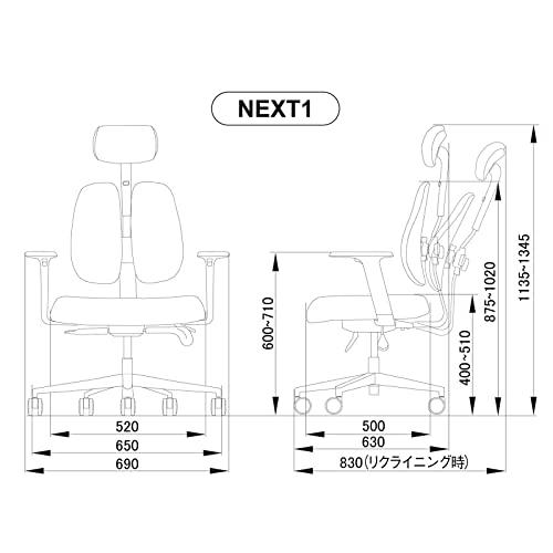 安い大人気 デュオレスト オフィスチェア ベージュ 可動肘 腰痛対策 姿勢サポート NEXT1