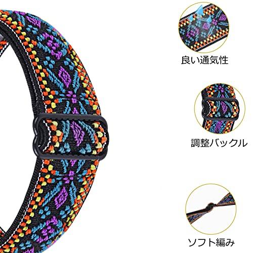 ROBANDOO For HUAWEI Band 8 対応 交換バンド ベルト ソフト 弾力性ゴム製 ナイロンバンド 男女兼用 リストバンド 脱着簡単 (パープル)｜loandlu｜04