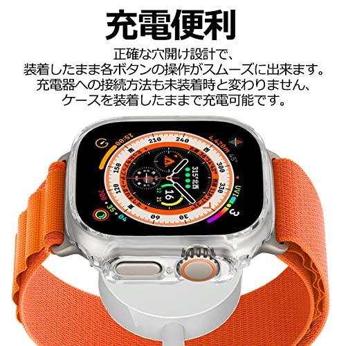 YOFITAR for Apple Watch ultra2/ultraケース49mm対応 クリア アップルウォッチ ウルトラ保護カバー 保護ケース 耐衝? シンプル キズ防止 落下防止｜loandlu｜05