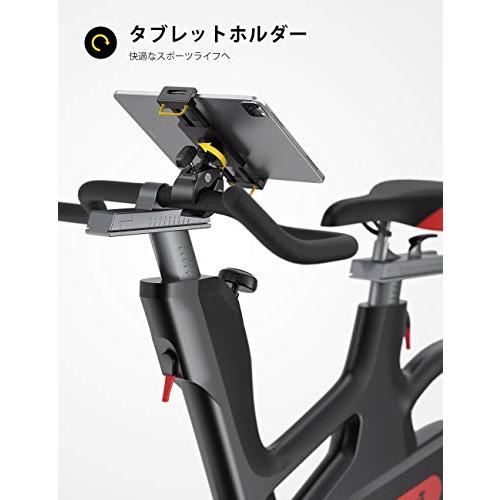 フィットネスバイク取付 タブレット ホルダー ハンドルバー ポール 取付 室内バイク ランニングマシン ルームランナー エクササイズ スピン クロスバ｜loandlu｜02