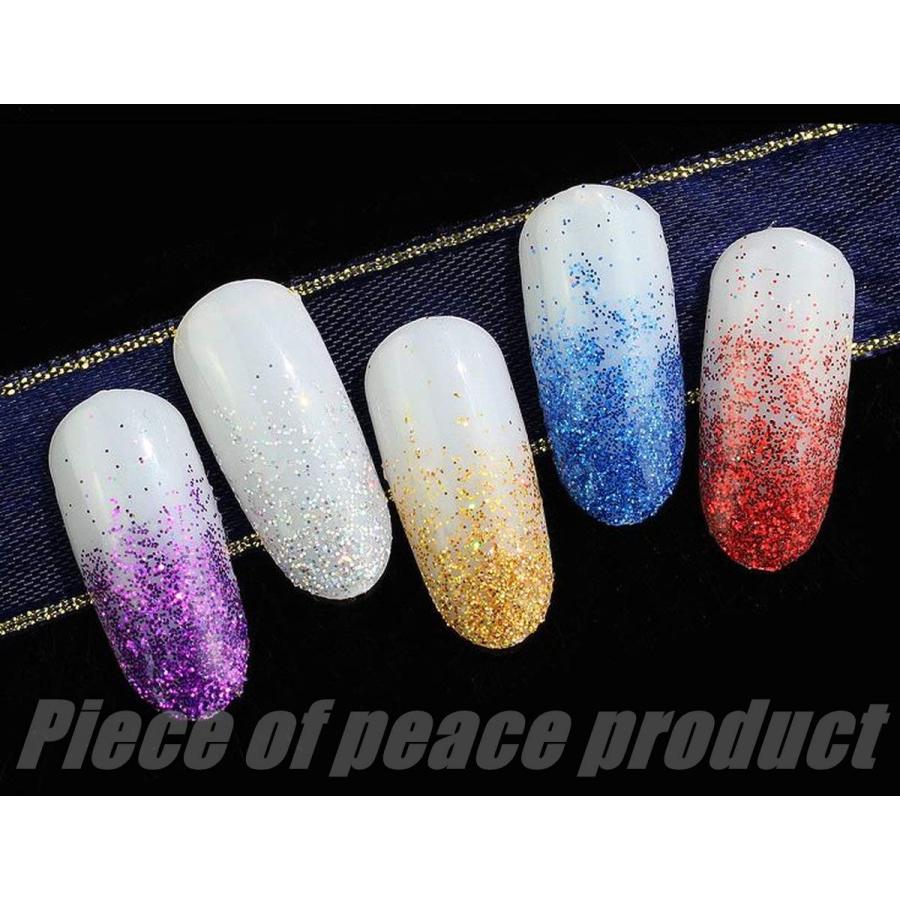 Piece of peace product ラメ パウダー レインボー フレーク ホログラム グリッター カスタムペイント ジェル ネイル 等 (クリスタルブルー)｜loandlu｜08