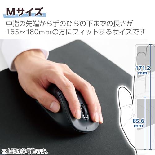 エレコム マウス ワイヤレスマウス 静音 EX-G 2023年モデル 左手用 Mサイズ 5ボタン 「AskDoctors評価サービス」認証 抗菌 ブラック M-XGM31DBSKBK｜loandlu｜05