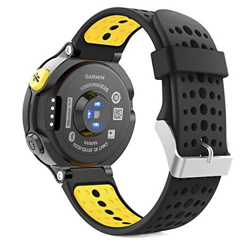 BUTEFO ガーミン ベルト 向け GARMIN Foreathlete/Forerunner 220J 230J 235J 620J 630J 735XTJ ベルト バンド シリコン製 工具付き 5色 (黒+黄)｜loandlu｜07