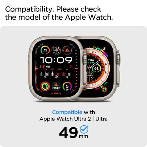 Spigen Apple Watch Ultra2 ケース/Apple Watch Ultra ケース 49mm 対応 落下 衝撃 吸収 簡易着脱 超薄型 シンプル スリム 軽量 保護カバー｜loandlu｜02