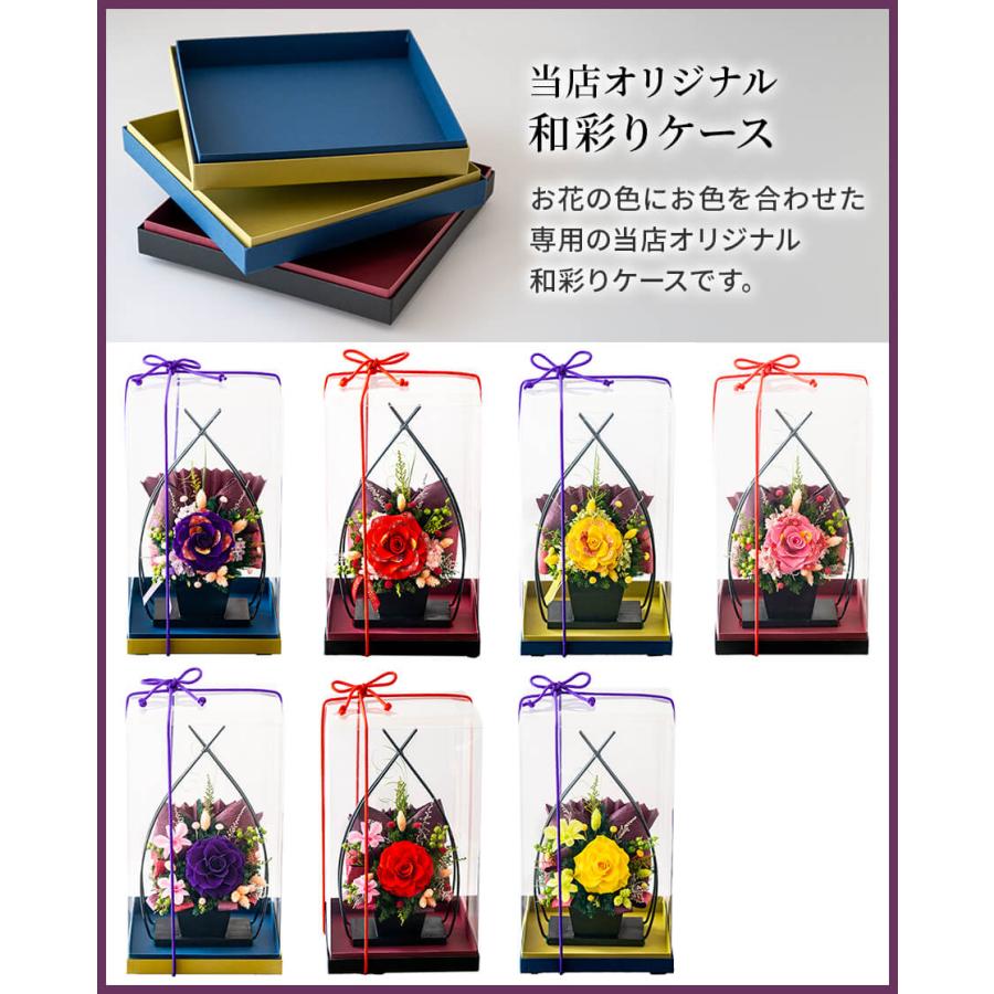 プリザーブドフラワー 花鳥風月ケースセット お誕生日 退職祝い 古希