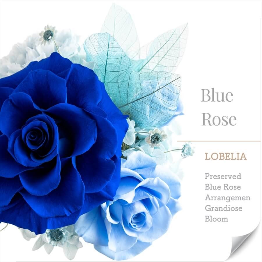 プリザーブドフラワー Bloom 青いバラ 結婚祝い 誕生日 プレゼント