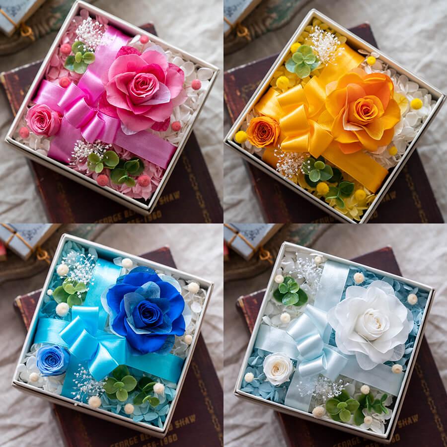 枯れない花 いろどりBOX プリザーブドフラワー ボックスフラワー