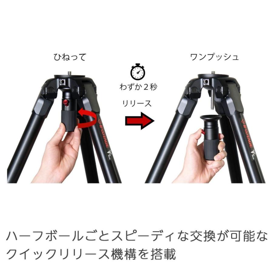IFOOTAGE (アイフッテージ) Wild Bull (ワイルドブル)  T5S / ビデオ用 アルミ三脚 パイプ径34mmの画像