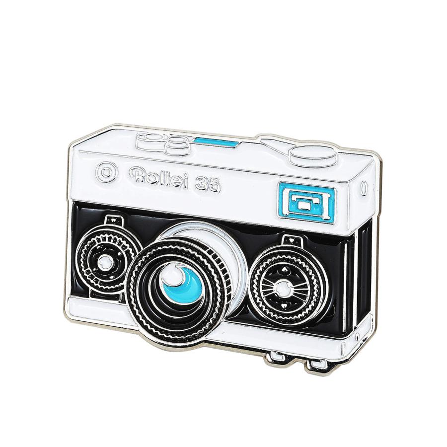 Rollei (ローライ) ピンバッジ Rollei35 シルバー / カメラ型  