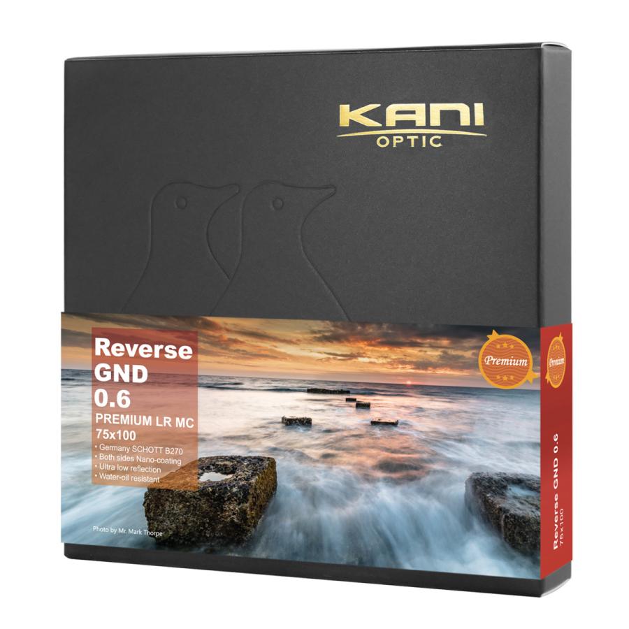 KANI 角型フィルター ハーフND4 プレミアム リバースGND 0.6 75x100mm