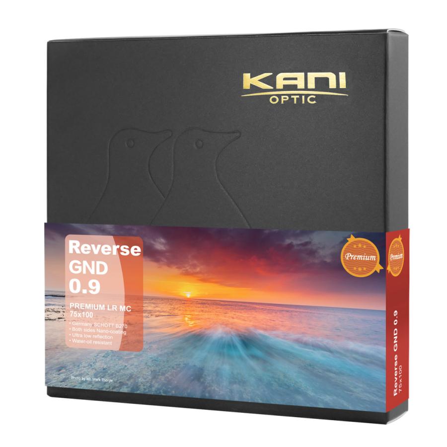 KANI 角型フィルター ハーフND8 プレミアム リバースGND 0.9 75x100mm