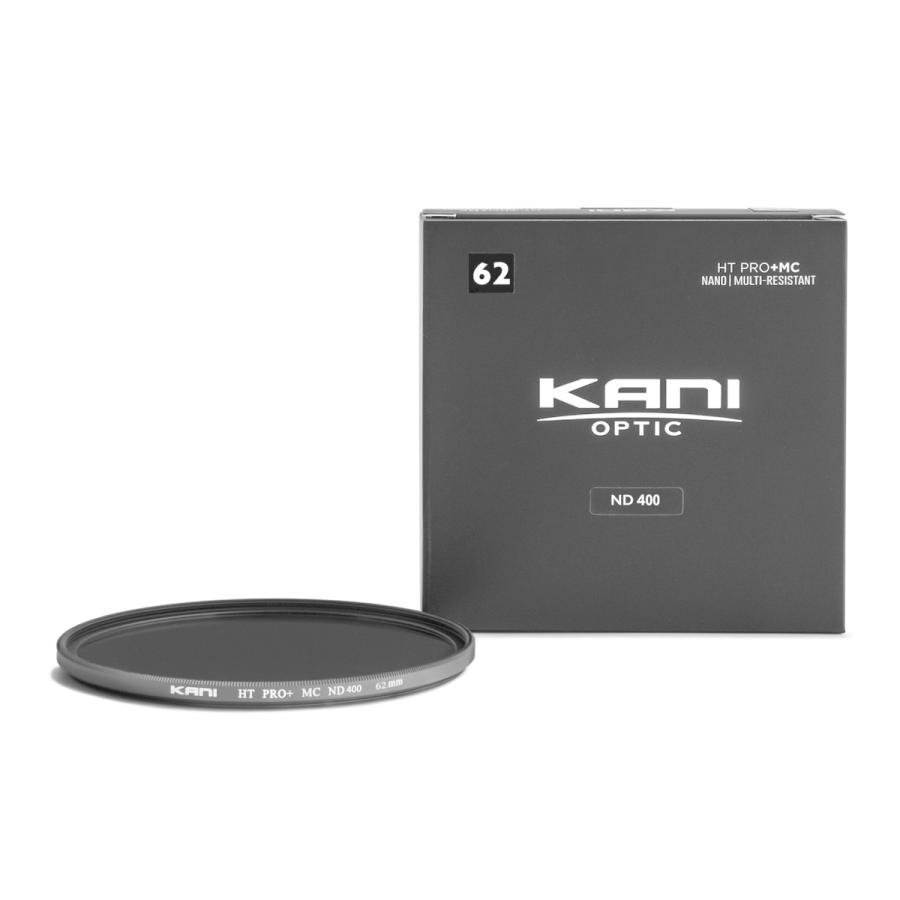KANI NDフィルター ND400 62mm (減光効果 8 3/2絞り分) / レンズフィルター 丸枠 | 