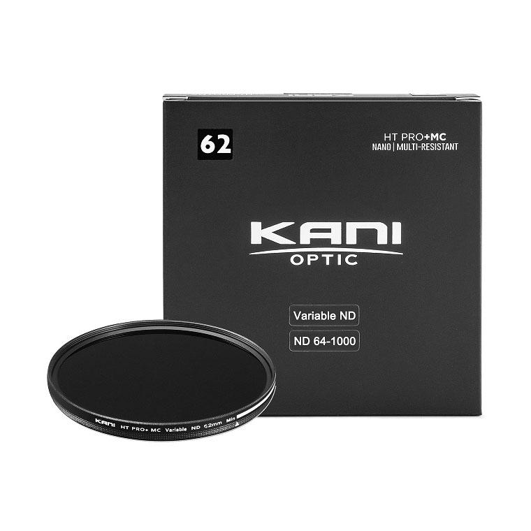 【在庫限り】KANI 可変NDフィルター バリアブルND64-1000 62mm (減光効果 6-10絞り分) / レンズフィルター 丸枠 | 