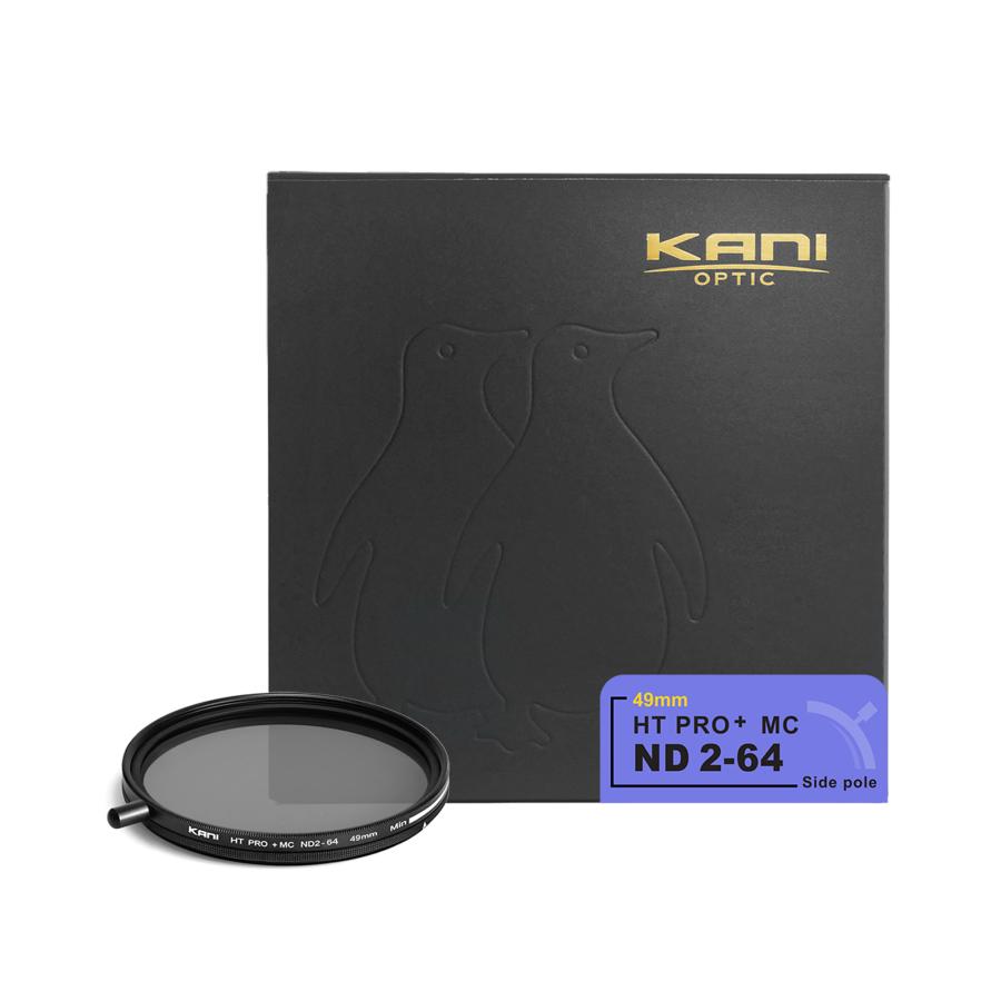 KANI 可変NDフィルター バリアブルND2-64 49mm 着脱式回転ノブ付 (減光