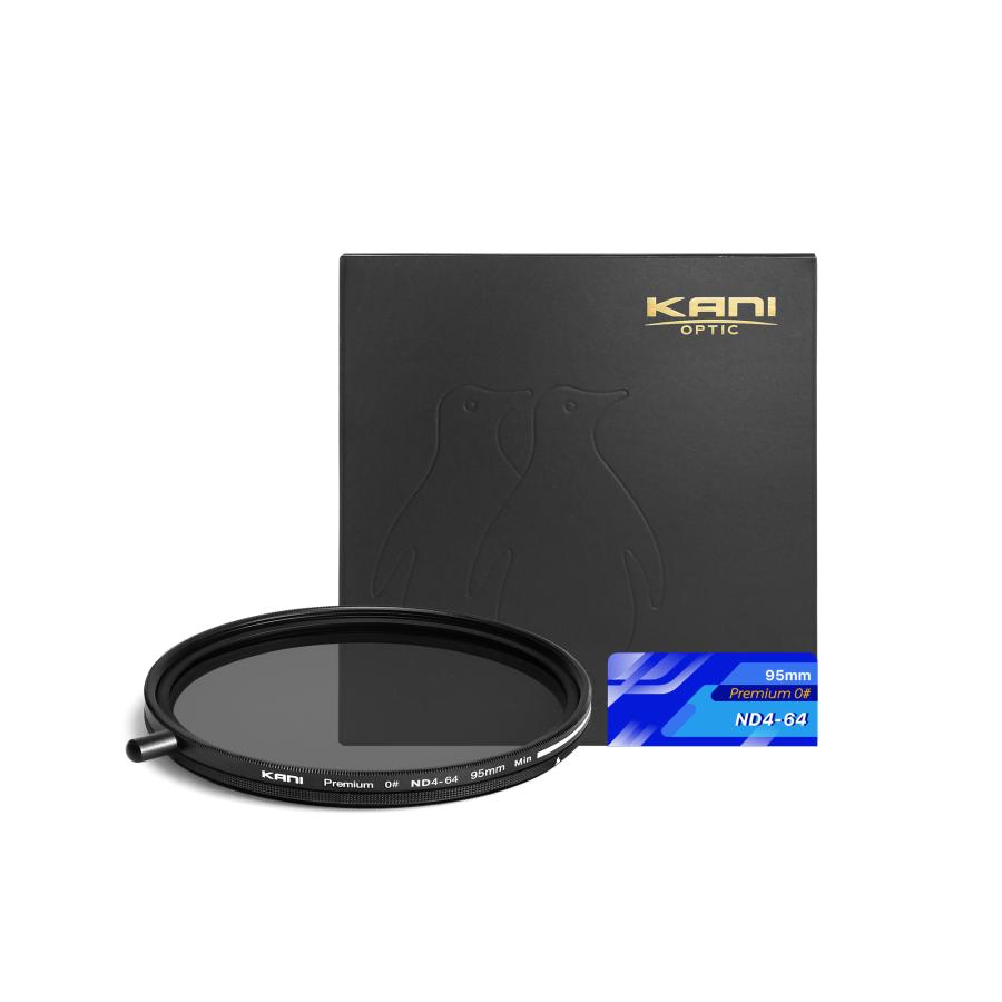 KANI 可変NDフィルター プレミアム 0# バリアブルND4-64 95mm 着脱式回転ノブ付 (減光効果 2-6絞り分) / レンズフィルター 丸枠 | 