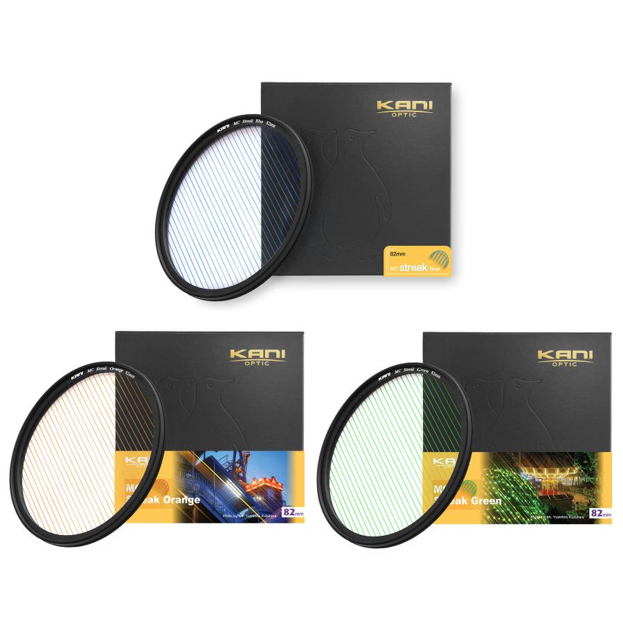 KANI ストリークフィルター3色セット 82mm / シネマ 斜光フィルター