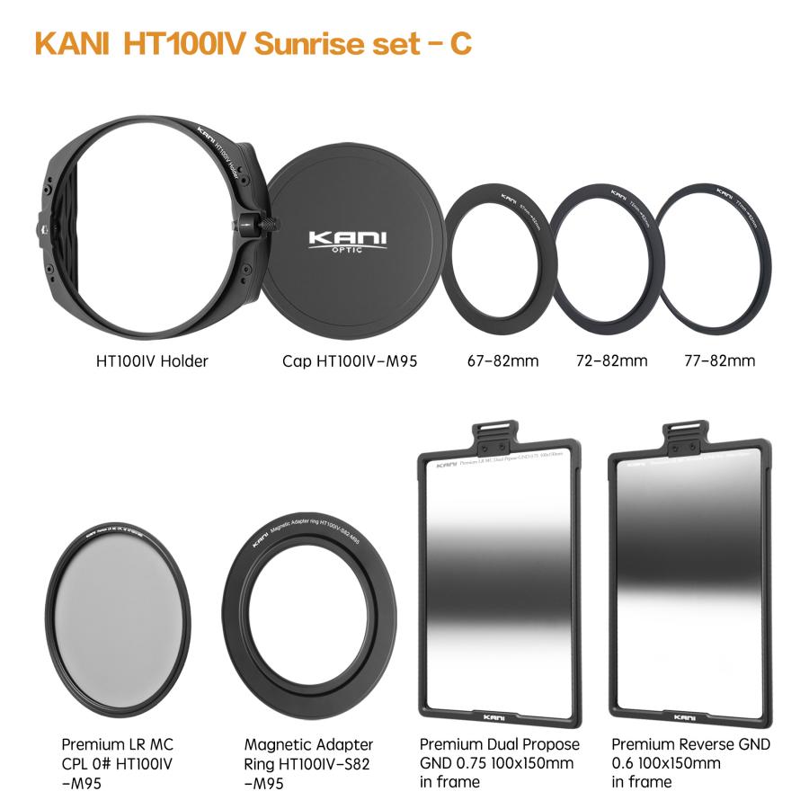 KANI 角型フィルター HT100 IV サンライズセット 100mm幅 朝日 夕陽