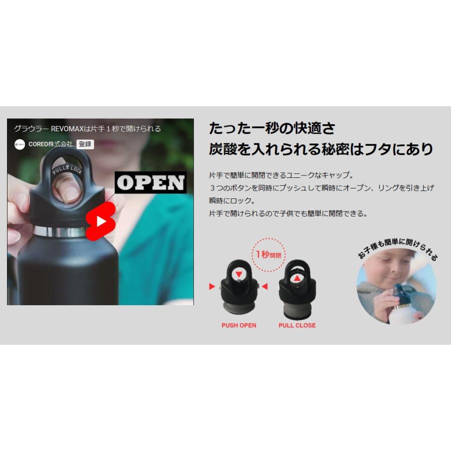 KANI 真空断熱ボトル32oz(950ml) カラビナ付 : ロカユニバーサル