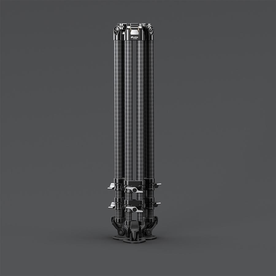 Leofoto(レオフォト) LVC-193C+BV-15+HD-01 ダブルシャンク三脚・ビデオ雲台セット/パイプ径19mm 3段_4