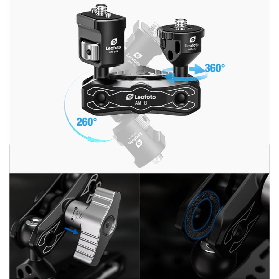 Leofoto（レオフォト） AM-8-11 カスタムマジックアーム 1/4