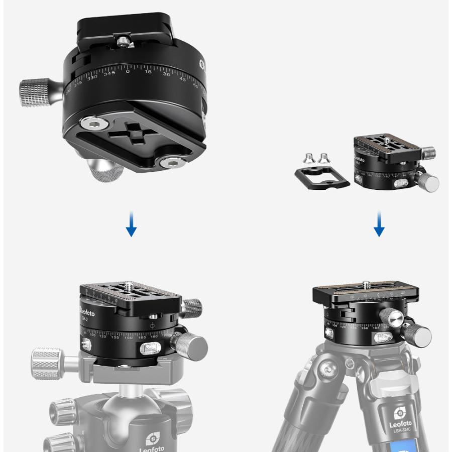 Leofoto (レオフォト) GR-2 パノラマギア雲台(QP-70N付)｜locadesign｜03