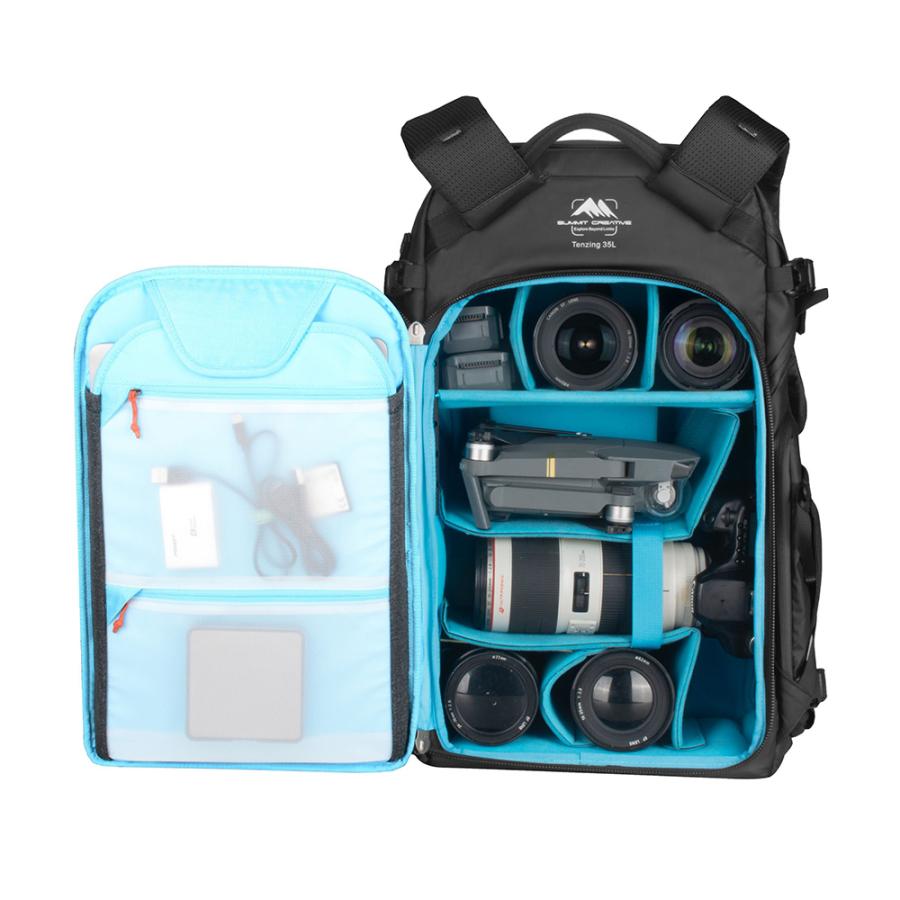 Summit Creative (サミットクリエイティブ) テンジン 35L ジップ バックパック ブラック / カメラバッグの画像