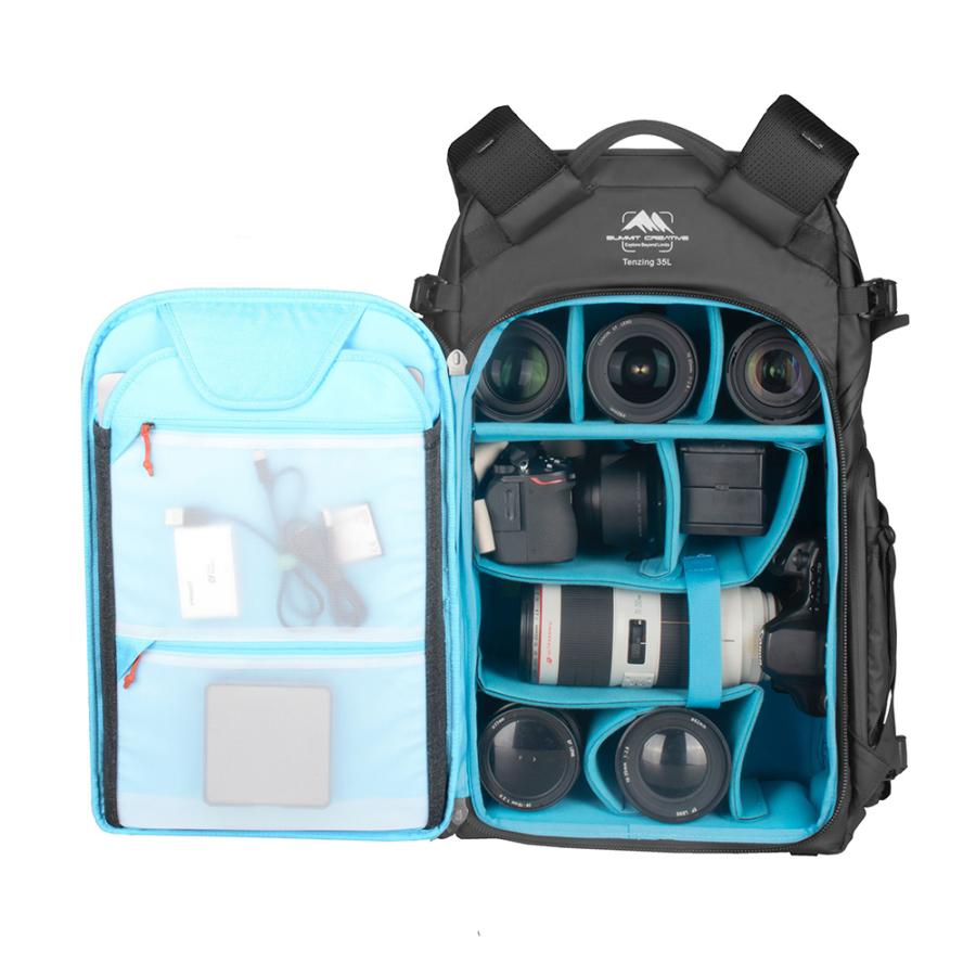 Summit Creative (サミットクリエイティブ) テンジン 35L ジップ バックパック ブラック / カメラバッグの画像