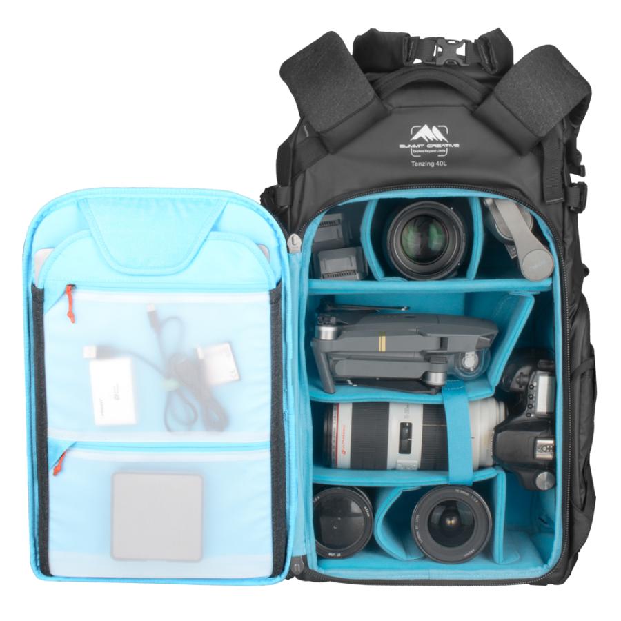 Summit Creative (サミットクリエイティブ) テンジン 40L ロールトップ バックパック ブラック+ / カメラバッグの画像