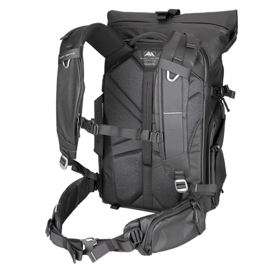 Summit Creative (サミットクリエイティブ) メトロポリス 32L ロールトップ バックパック ブラック / カメラバッグの画像